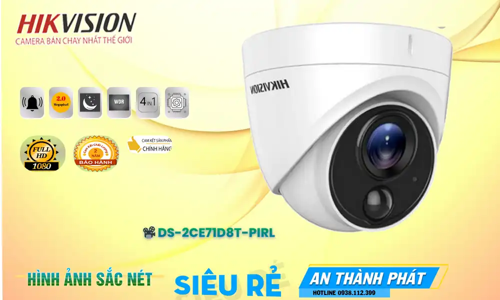 DS-2CE71D8T-PIRL sắc nét Hikvision