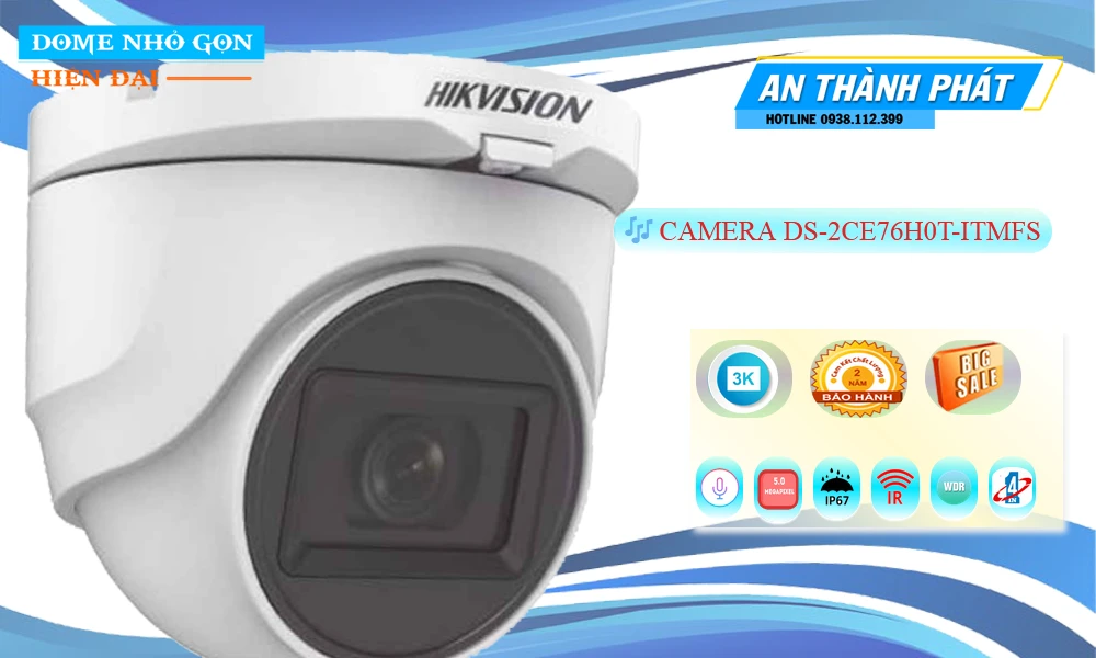 DS-2CE76H0T-ITMFS sắc nét Hikvision