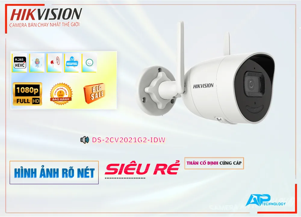 DS-2CV2021G2-IDW Camera Hikvision Sắt Nét