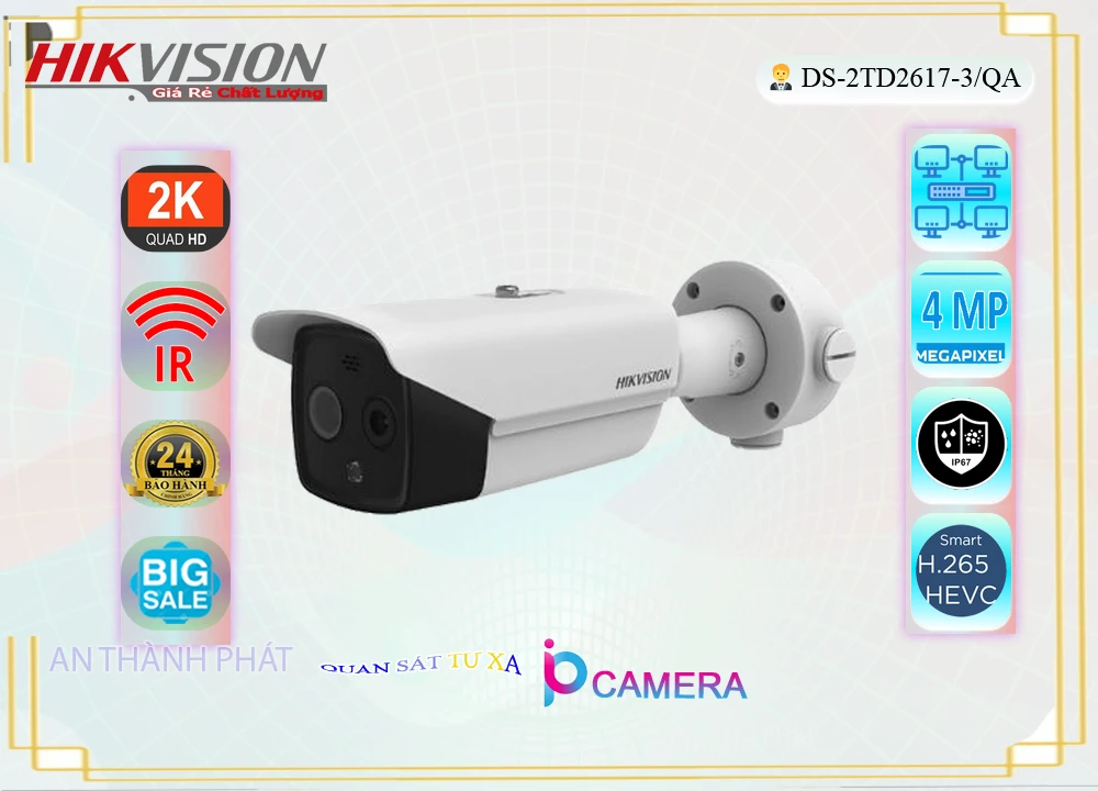 Camera Cảnh Báo Nhiệt Hikvision DS-2TD2617-3/QA,DS-2TD2617-3/QA Giá rẻ,DS 2TD2617 3/QA,Chất Lượng DS-2TD2617-3/QA,thông