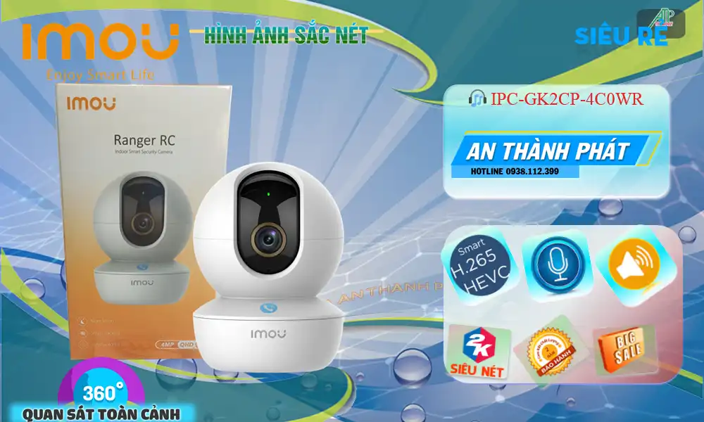 IPC-GK2CP-4C0WR sắc nét Wifi Imou