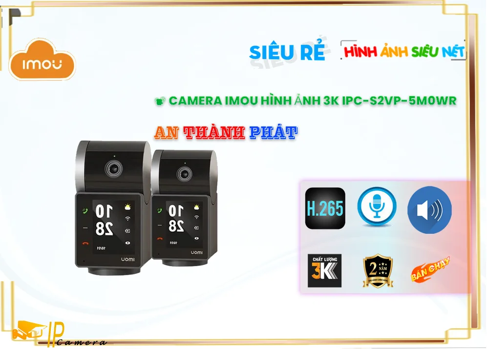 Camera Wifi Imou Gọi Điện IPC-S2VP-5M0WR Hình Ảnh 3K Camera Wifi Imou Gọi Điện IPC-S2VP-5M0WR Hình Ảnh 3K