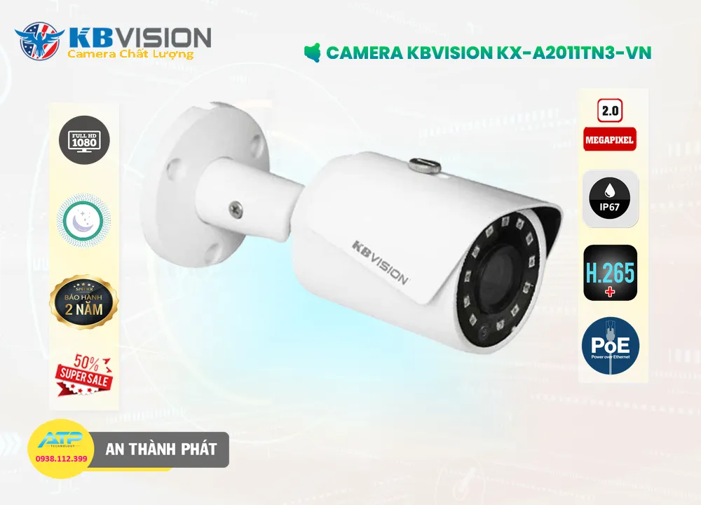 Camera IP Kbvision KX-A2011TN3-VN,KX A2011TN3 VN,Giá Bán KX-A2011TN3-VN,KX-A2011TN3-VN Giá Khuyến Mãi,KX-A2011TN3-VN