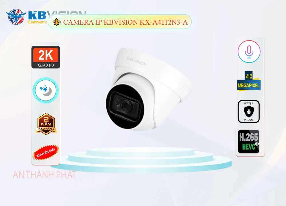 Camera IP Dome KX,A4112N3,A,KX A4112N3 A,Giá Bán KX,A4112N3,A sắc nét KBvision ,KX,A4112N3,A Giá Khuyến