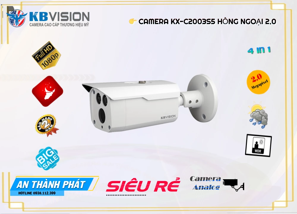 Camera KBvision KX-C2003S5,thông số KX-C2003S5,KX-C2003S5 Giá rẻ,KX C2003S5,Chất Lượng KX-C2003S5,Giá