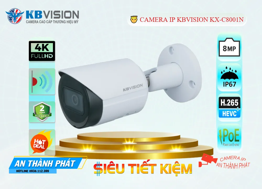 Camera IP Kbvision 8MP KX-C8001N,thông số KX-C8001N,KX C8001N,Chất Lượng KX-C8001N,KX-C8001N Công Nghệ Mới,KX-C8001N
