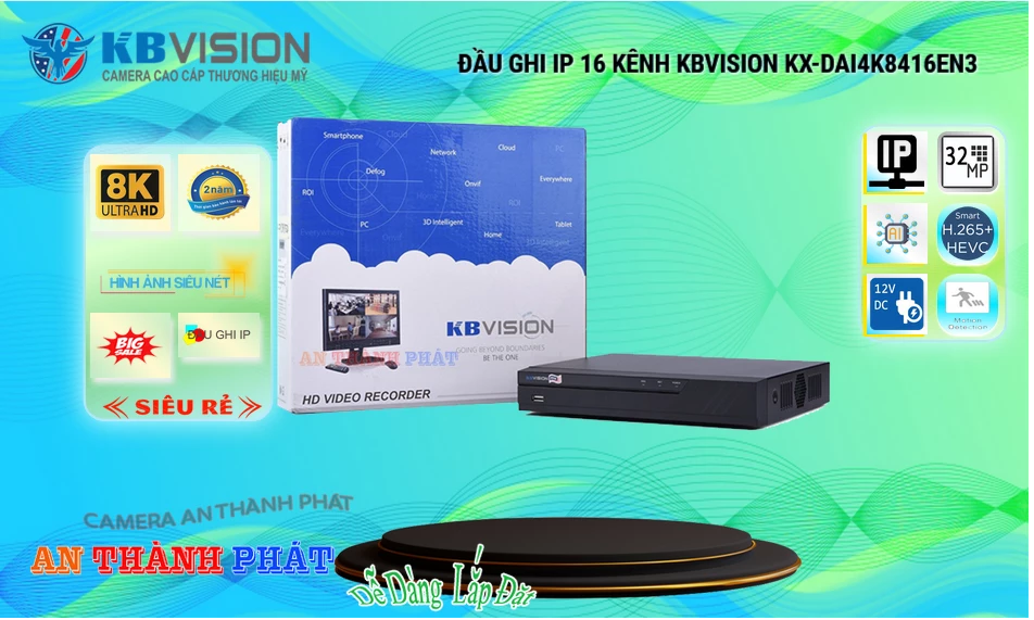 KX-DAi4K8416EN3 sắc nét KBvision KX-DAi4K8416EN3 sắc nét KBvision