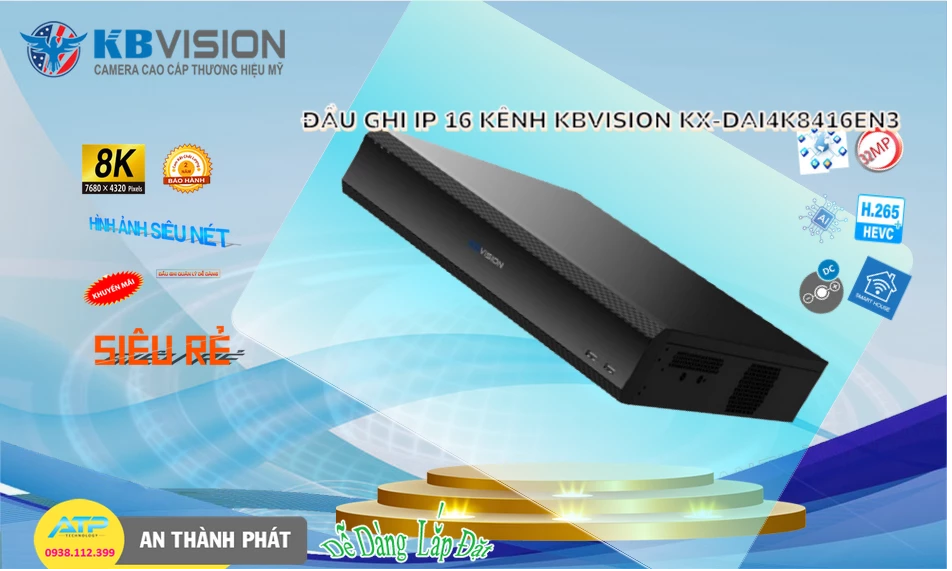 KX-DAi4K8416EN3 sắc nét KBvision KX-DAi4K8416EN3 sắc nét KBvision