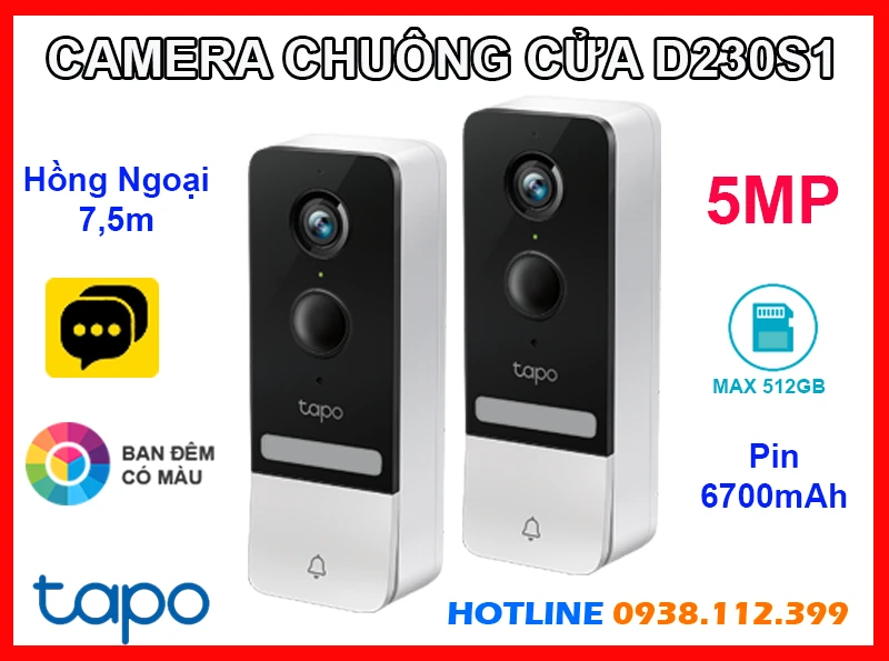 Camera Chuông Cửa Tapo D230S1, camera chuông cửa D230S1 chính hãng, Tapo D230S1, camera chuông cửa D230S1 giá rẻ, lắp đặt camera chuông cửa D230S1, bộ camera chuông cửa D230S1, Tapo D230S1 camera chuông cửa giá rẻ,