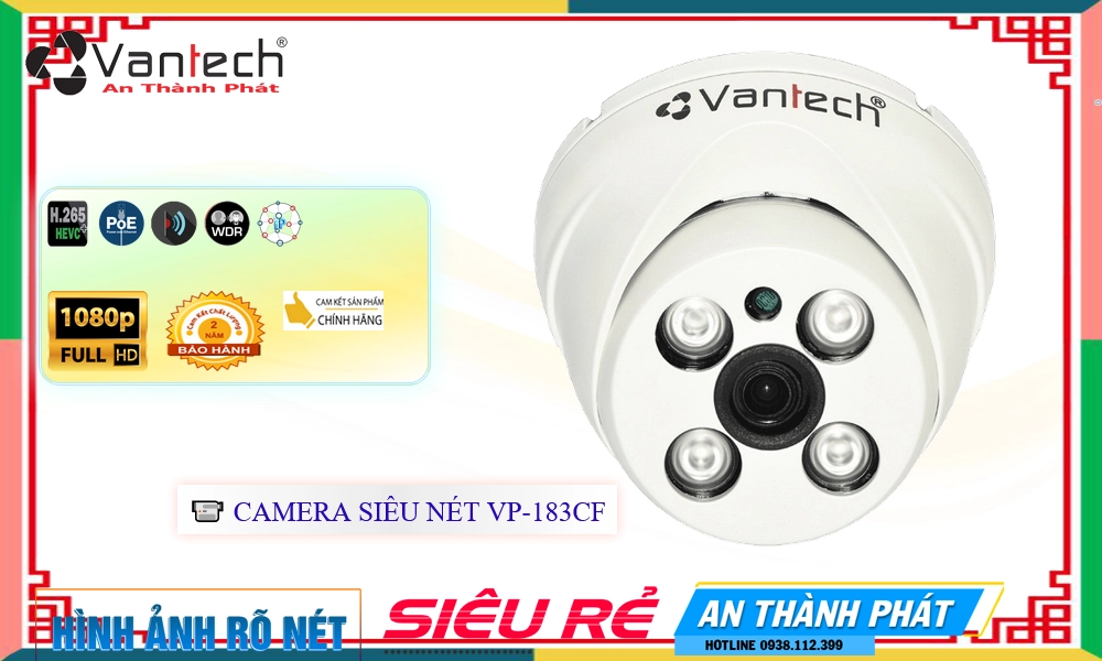 Camera VanTech VP-183CF,thông số VP-183CF, Cấp Nguồ Qua Dây Mạng VP-183CF Giá rẻ,VP 183CF,Chất Lượng VP-183CF,Giá
