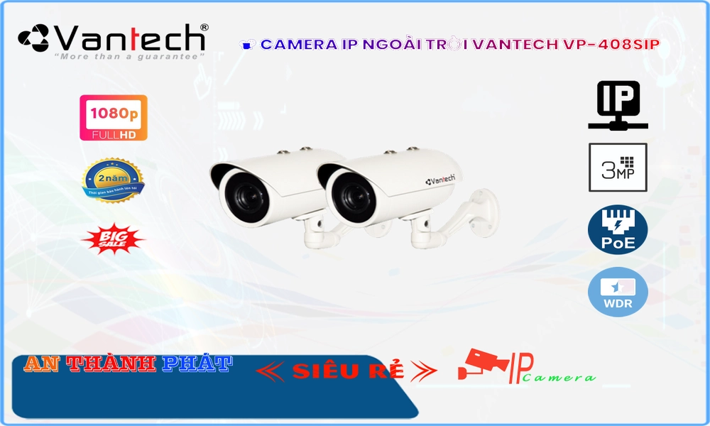 VP 408SIP,Camera VanTech Thiết kế Đẹp VP-408SIP,Chất Lượng VP-408SIP,Giá Ip POE Sắc Nét VP-408SIP,phân phối