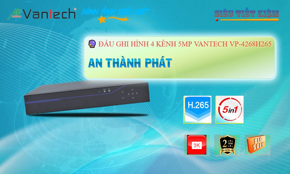 Đầu Ghi VP-4268H265 Chức Năng Cao Cấp