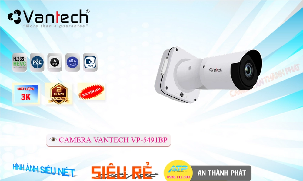 Camera Giá Rẻ VanTech VP-5491BP Cấp Nguồ Qua Dây Mạng Giá tốt