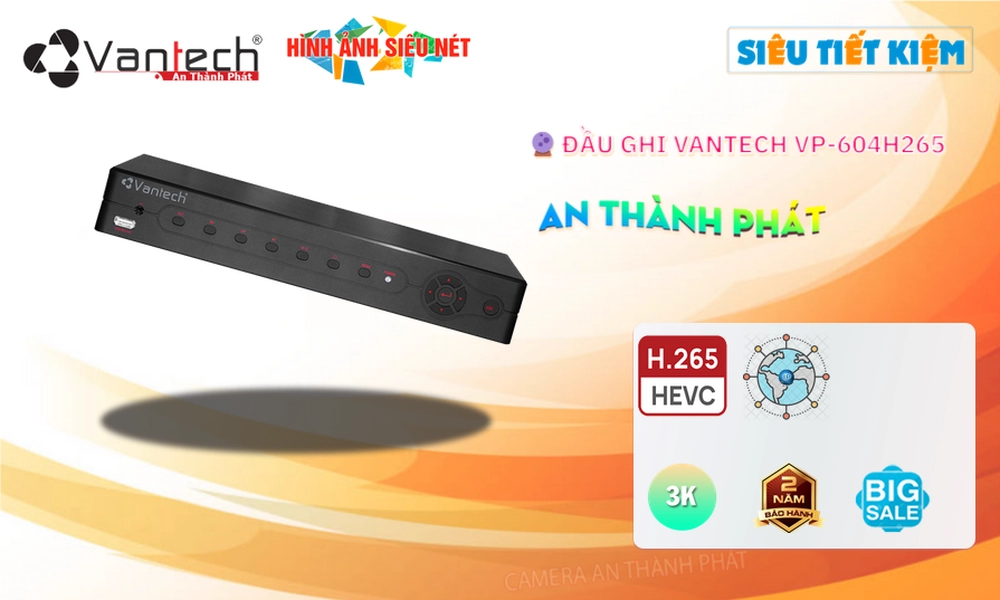 Đầu Thu VP-604H265 Vantech Chất lượng