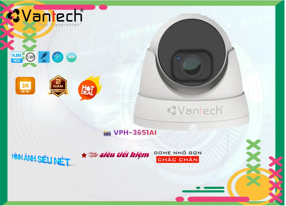 VPH-3651AI Camera An Ninh Chức Năng Cao Cấp