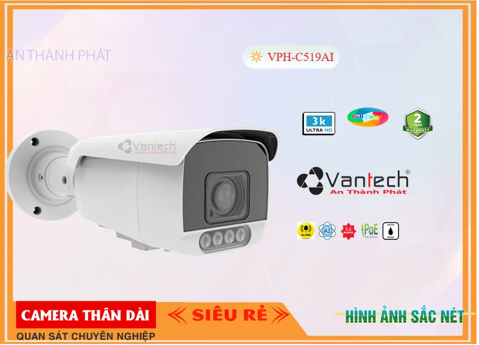 ✮  VPH-C519AI Camera  VanTech Mẫu Đẹp