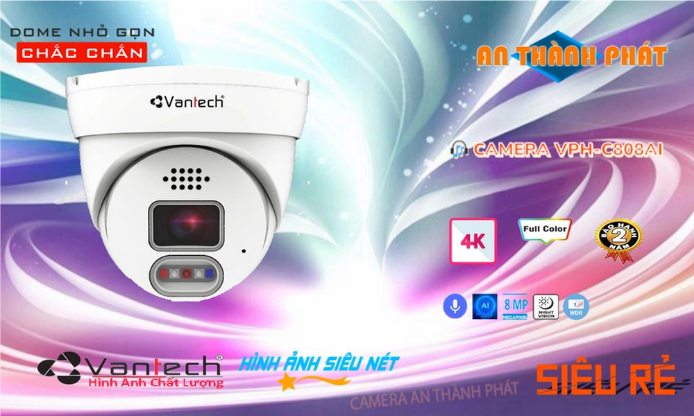 VPH-C808AI Camera HD IP VanTech Giá tốt VPH-C808AI Camera HD IP VanTech Giá tốt